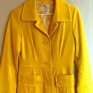 Yellow Vintage women’s pea coat